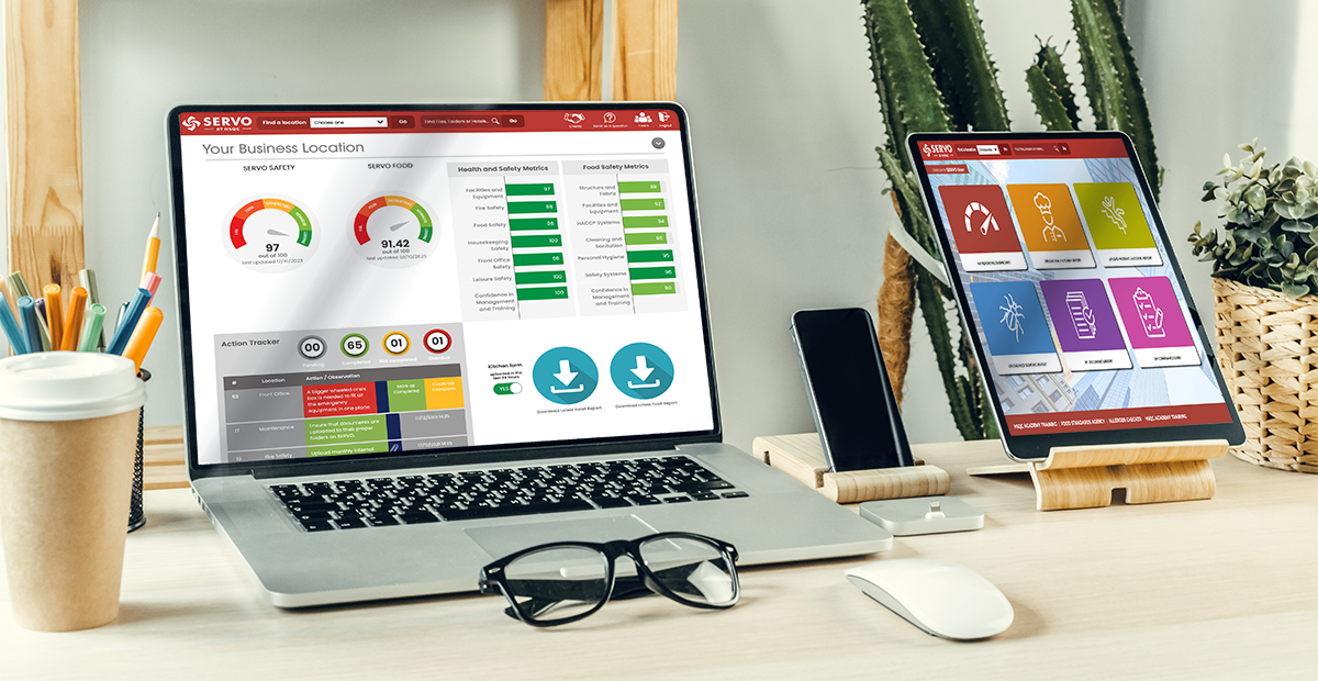 Laptop and tablet showing Servo dashboard